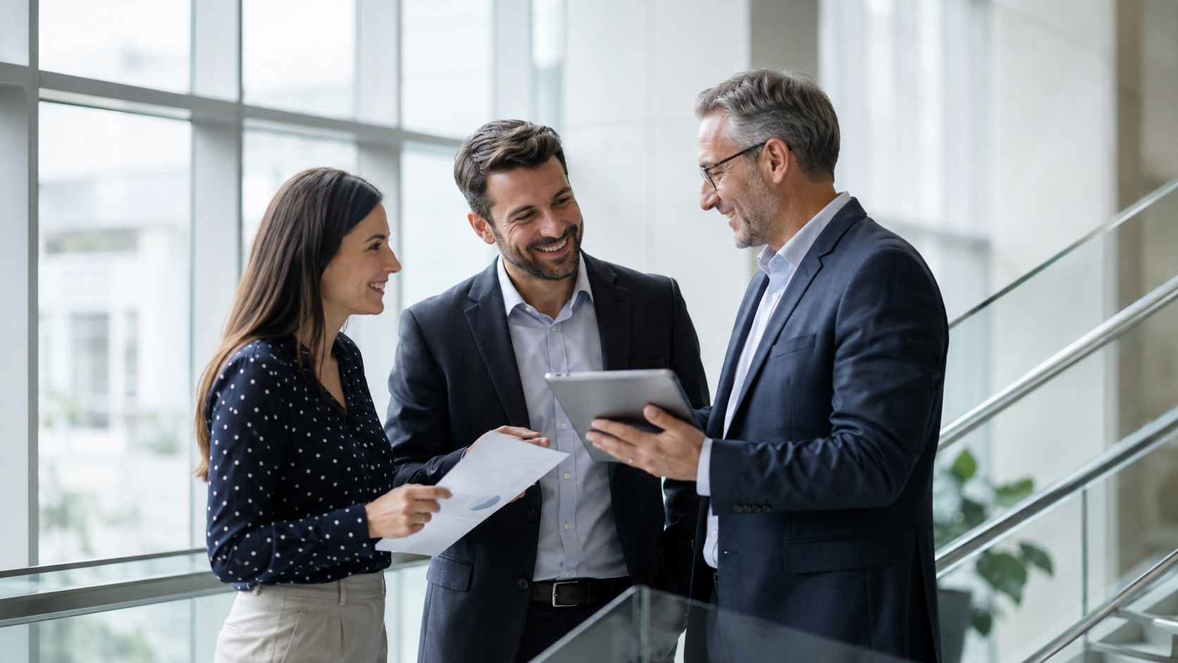 Business professional using NEXREACH financial services
